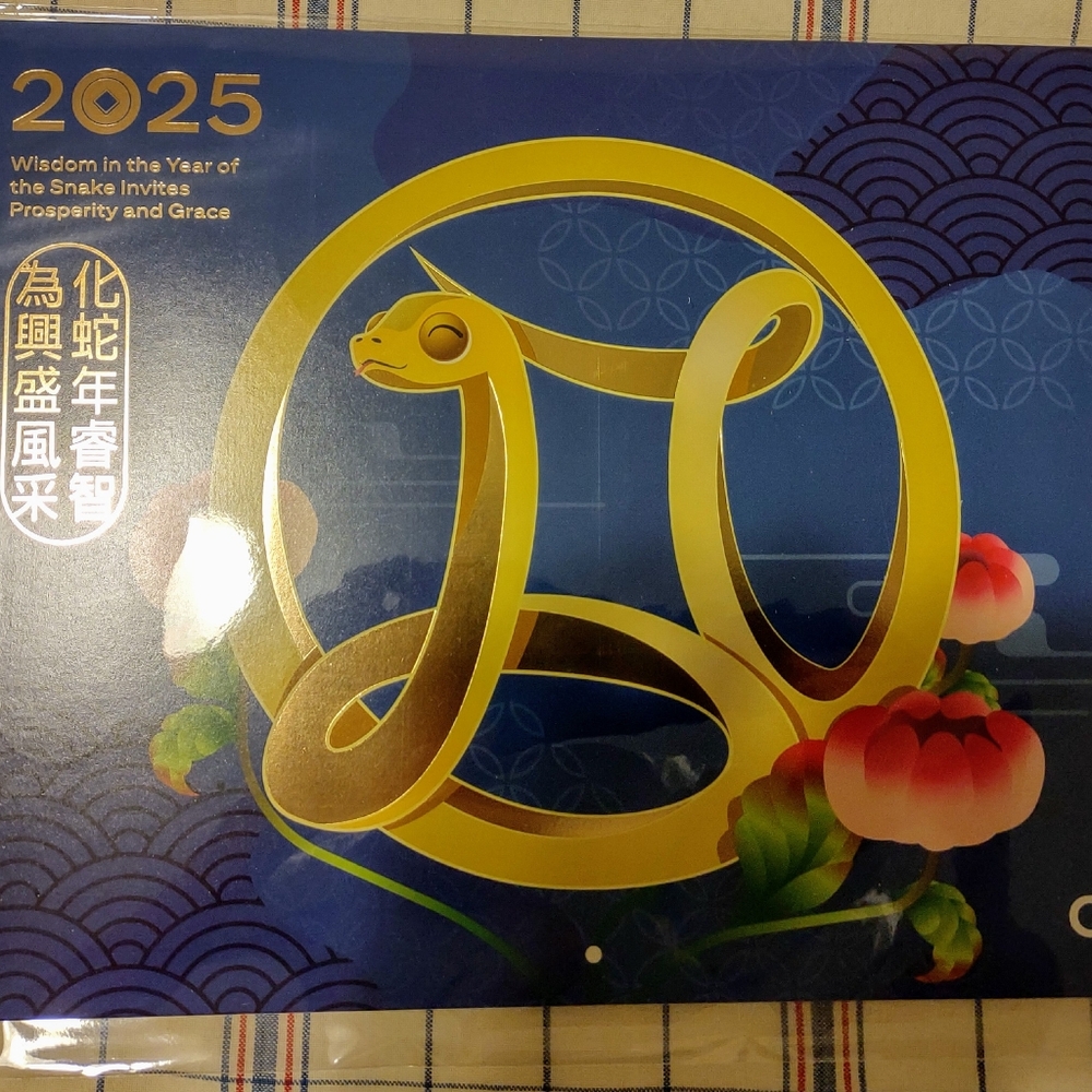 New! 2025 CITIBANK CITI Year of The Snake Wall Calendar!